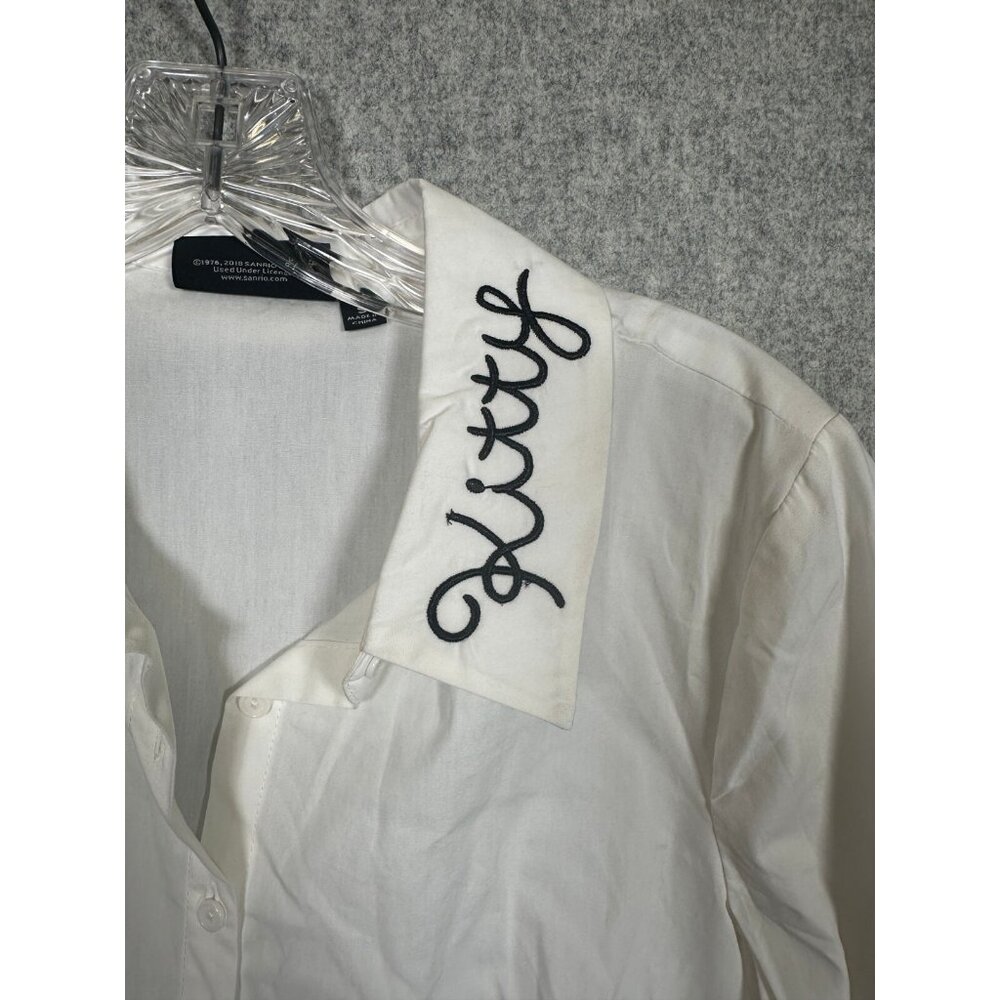 Modcloth Hello Kitty Small Button-Up Top Embroide… - image 7